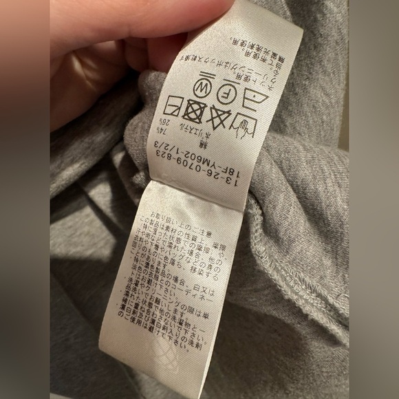 Beams Boy Japan Terry Fleece Ribbed Turtleneck Sweatshirt Dress Gray One Size - Picture 6 of 7